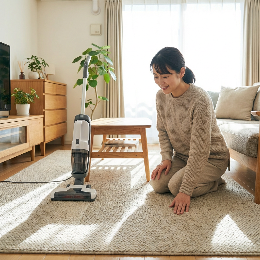 Japanese Living Room After Carpet Cleaning