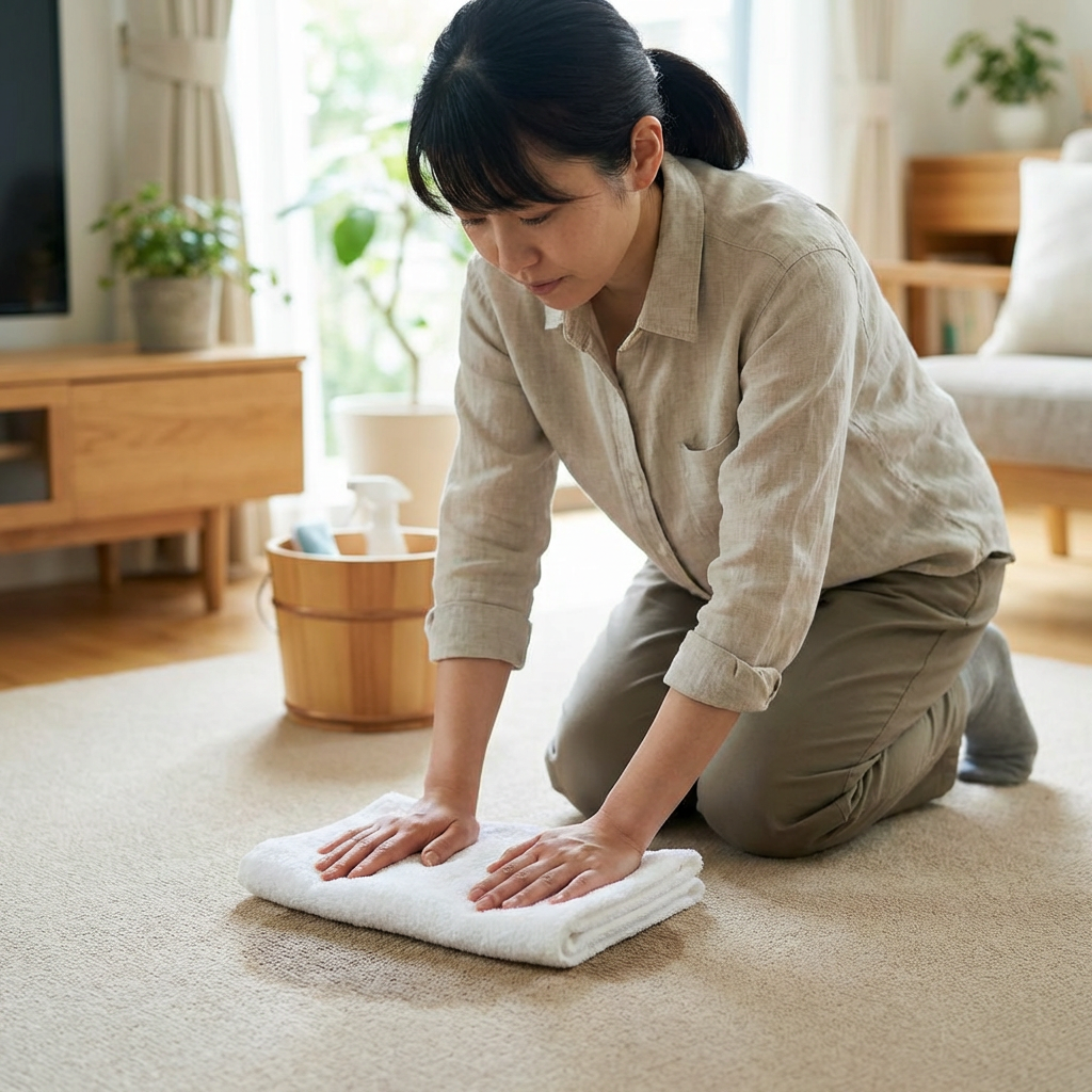 cleaning carpet