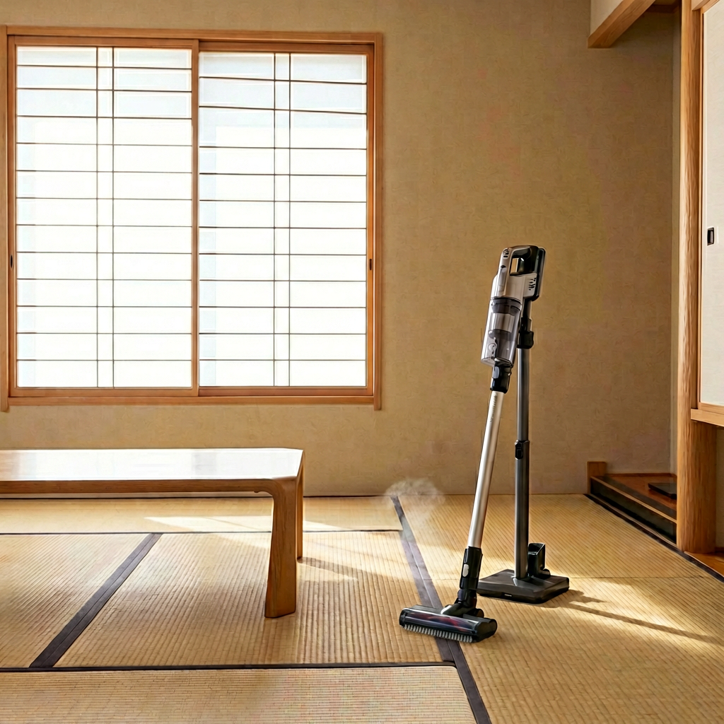 Japanese Home Cleaning Scene